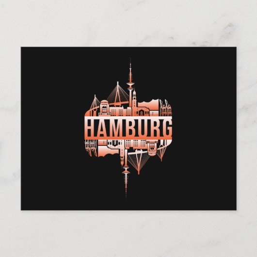 Hamburg City City City City City Funny Gift Idee Postkarte (Vorderseite)