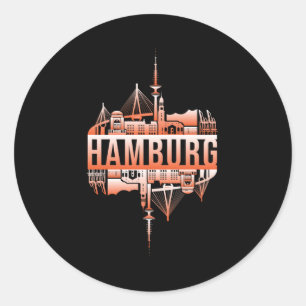 Hamburg City City City City City Funny Gift Idee Runder Aufkleber