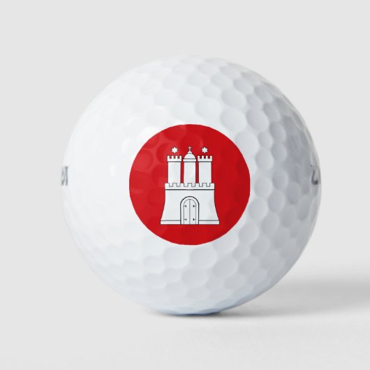 Hamburg city flag Germany symbol Golfball (Vorderseite)