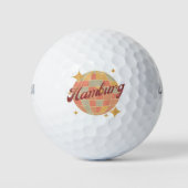 Hamburg City Germany Retro Golfresort Golfball (Vorderseite)