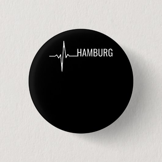 Hamburg City Heartbeat Button (Vorderseite)
