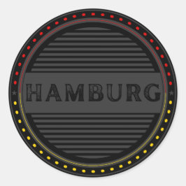 Hamburg City Pride Emblem – Deutsche Identität Runder Aufkleber