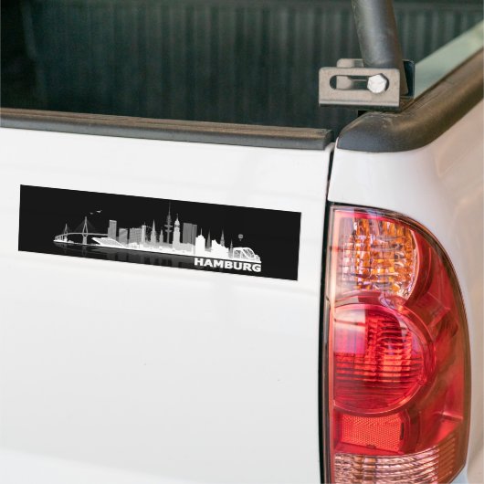 Hamburg City Skyline Autoaufkleber / Aufkleber (Auf Lkw)