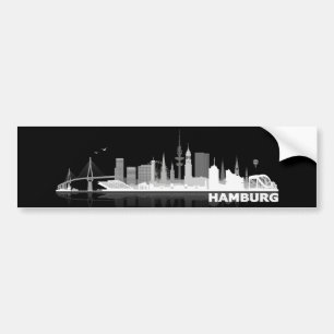 Hamburg City Skyline Autoaufkleber / Aufkleber