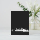 Hamburg City Skyline Postleitzahl Postkarte (Stehend Vorderseite)