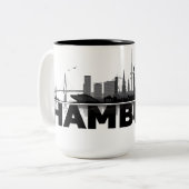 Hamburg City Skyline Tasse / Becher (Vorderseite Links)