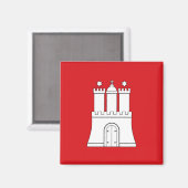 Hamburg City Symbol Magnet (Vorderseite/Rückseite)