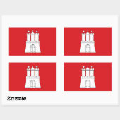 Hamburg City Symbol Rechteckiger Aufkleber (Blatt)