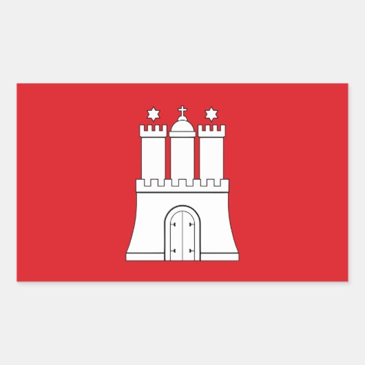 Hamburg City Symbol Rechteckiger Aufkleber (Vorderseite)