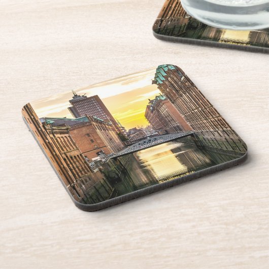 Hamburg CityScape Getränkeuntersetzer (Linke Seite)