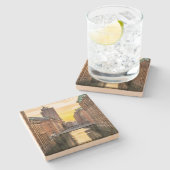 Hamburg CityScape Steinuntersetzer (Seitenansicht)