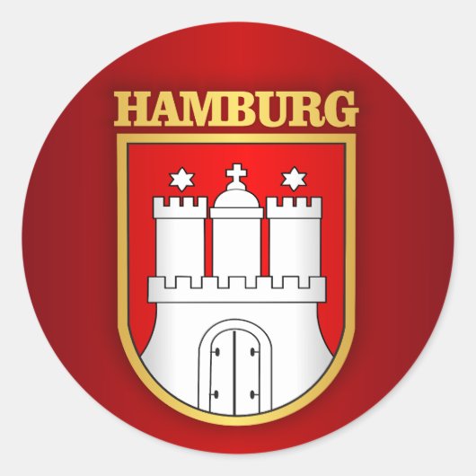 Hamburg COA Runder Aufkleber (Vorderseite)