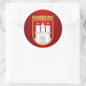 Hamburg COA Runder Aufkleber (Tasche)