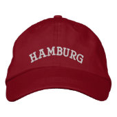 Hamburg, Deutschland Basic Adjustable Hat Bestickte Baseballkappe (Vorderseite)