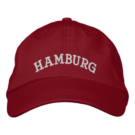 Hamburg, Deutschland Basic Adjustable Hat Bestickte Baseballkappe (Vorderseite)