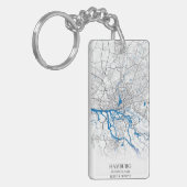 Hamburg Deutschland City Map Koordinaten Schlüsselanhänger (Vorderseite links)