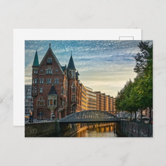 Hamburg, Deutschland City View Postkarte (Vorne/Hinten)