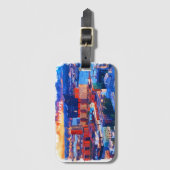 Hamburg Deutschland City View Wasserfarbe Gepäckanhänger (Vorderseite Vertikal)