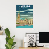 Hamburg Deutschland - Europastadt Poster (Heimbüro)