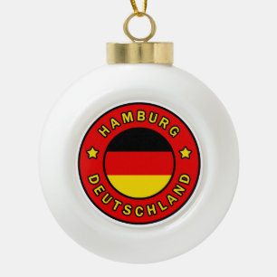 Hamburg Deutschland Keramik Kugel-Ornament