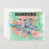 Hamburg Deutschland - Lieblingskarte Postkarte (Vorne/Hinten)