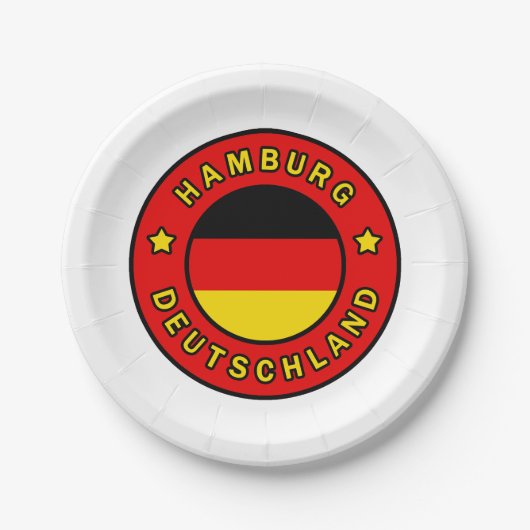 Hamburg Deutschland Pappteller (Vorderseite)