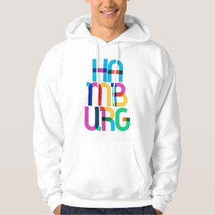 Hamburg Deutschland Pop Art Letters Hoodie