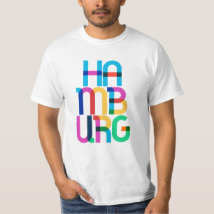 Hamburg Deutschland Pop Art Letters T-Shirt