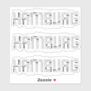 Hamburg Deutschland Quarter Word Art Typografy Aufkleber