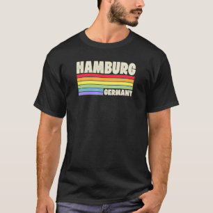 Hamburg Deutschland Rainbow Gay Pride Merch Retro T-Shirt