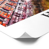 Hamburg Deutschland Reisen Wasserfarbenhandzeichnu Poster (Ecke)