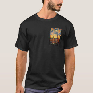 Hamburg Deutschland Reiseplakat T-Shirt