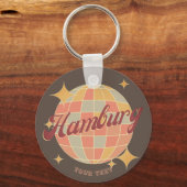 Hamburg Deutschland Retro Vintages Party Schlüsselanhänger (Vorderseite)