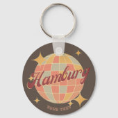 Hamburg Deutschland Retro Vintages Party Schlüsselanhänger (Rückseite)