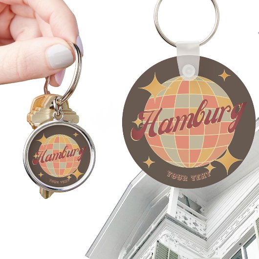 Hamburg Deutschland Retro Vintages Party Schlüsselanhänger