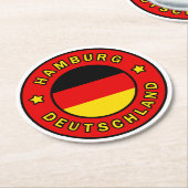 Hamburg Deutschland Runder Pappuntersetzer (Angewinkelt)