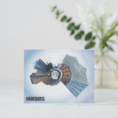 Hamburg Deutschland Skyline Panorama Travel Foto Postkarte (Stehend Vorderseite)