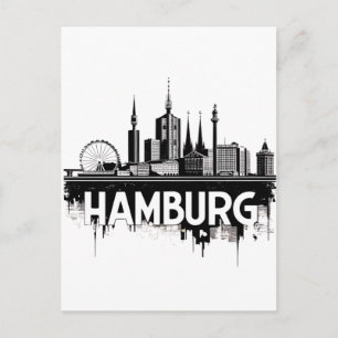 Hamburg Deutschland Skyline-Stadtbild Städtische R Postkarte