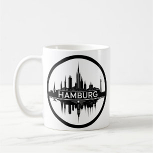Hamburg Deutschland Skyline – Vintage Kreisstadtla Kaffeetasse