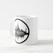 Hamburg Deutschland Skyline - Vintages Stadtbild Kaffeetasse (Vorderseite Links)