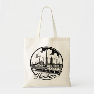 Hamburg Deutschland Skyline - Vintages Stadtbild Tragetasche