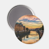 Hamburg, Deutschland, Speicherstadt, Magnet (Vorderseite/Rückseite)