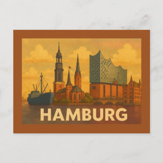 Hamburg Deutschland Stadt Kunst Postkarte