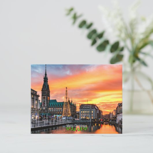 Hamburg, Deutschland Weihnachten Postkarte (Stehend Vorderseite)