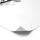 HAMBURG Elbe Deutschland City Skyline Silhouette Poster (Ecke)