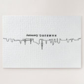 HAMBURG Elbe Deutschland City Skyline Silhouette Puzzle (Horizontal)