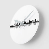 HAMBURG Elbe Deutschland Skyline-Silhouette Runde Wanduhr (Winkel)