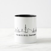 HAMBURG Elbe Deutschland Skyline-Silhouette Tasse (Zentrum)