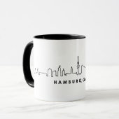 HAMBURG Elbe Deutschland Skyline-Silhouette Tasse (Vorderseite Links)