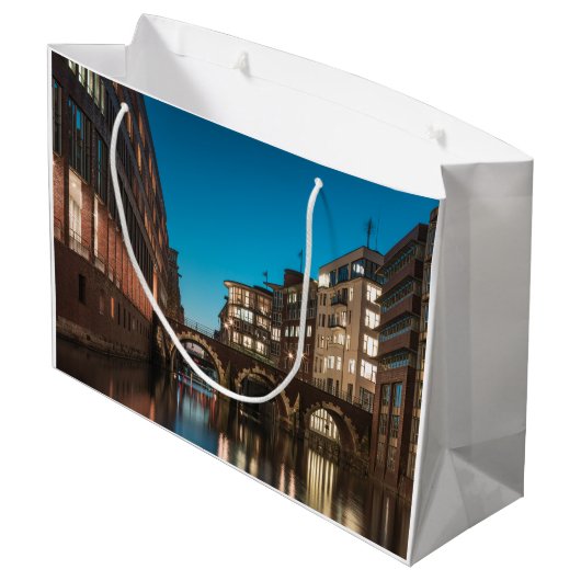 Hamburg Ellerntorsbrücke Große Geschenktüte (Rückseite Schrägansicht)
